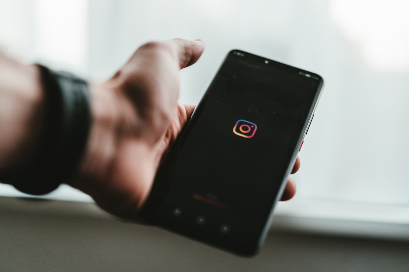 Instagram loading up on a mobile phone