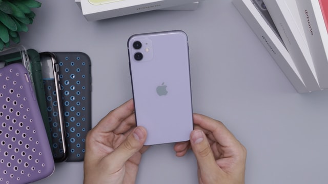 iPhone 11 and case