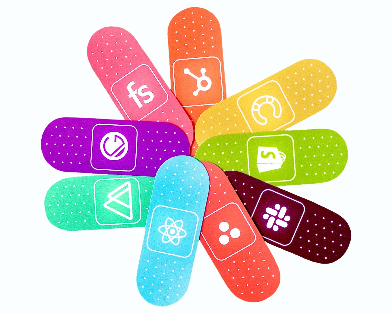 hubspot icons on plasters